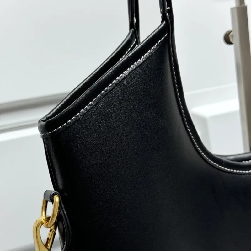 MIU MIU Black Leather Top Handle Tote Bag - Image 3