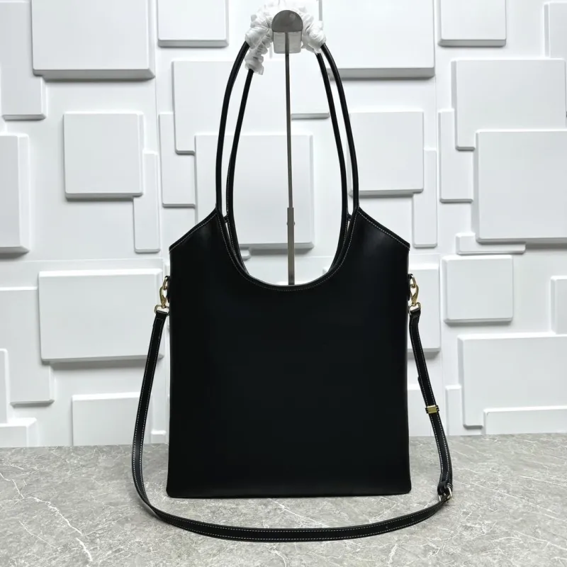 MIU MIU Black Leather Top Handle Tote Bag - Image 5
