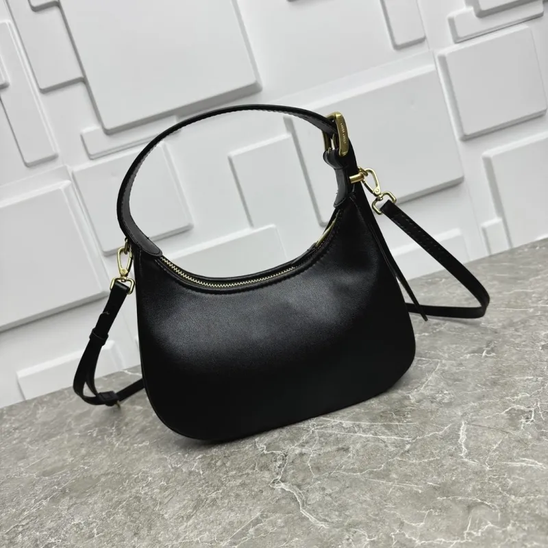 Miu Miu Black Leather Top Handle Hobo Bag - Image 5