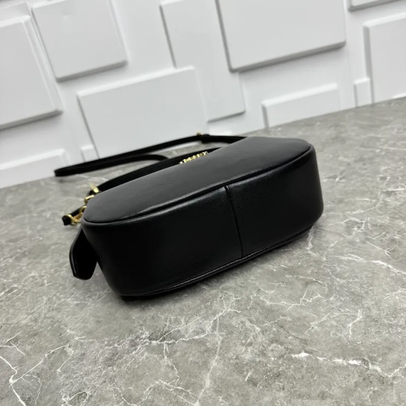 Miu Miu Black Leather Top Handle Hobo Bag - Image 9