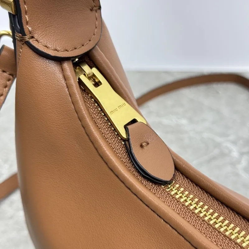 Miu Miu Brown Leather Hobo Shoulder Bag - Image 5