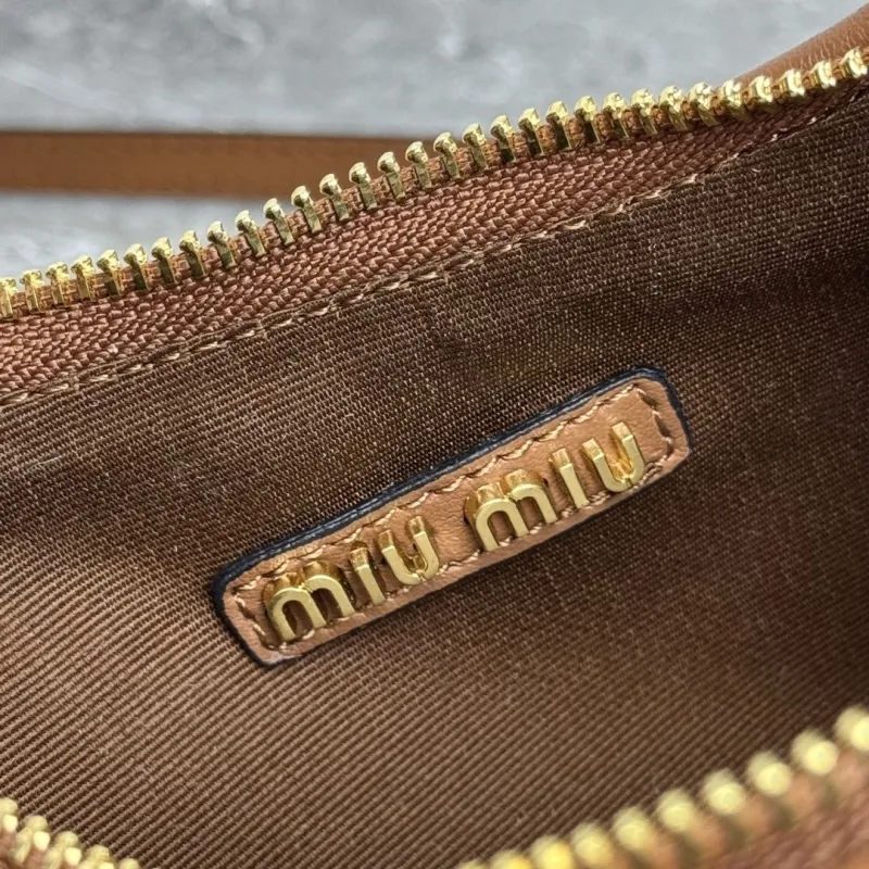 Miu Miu Brown Leather Hobo Shoulder Bag - Image 8