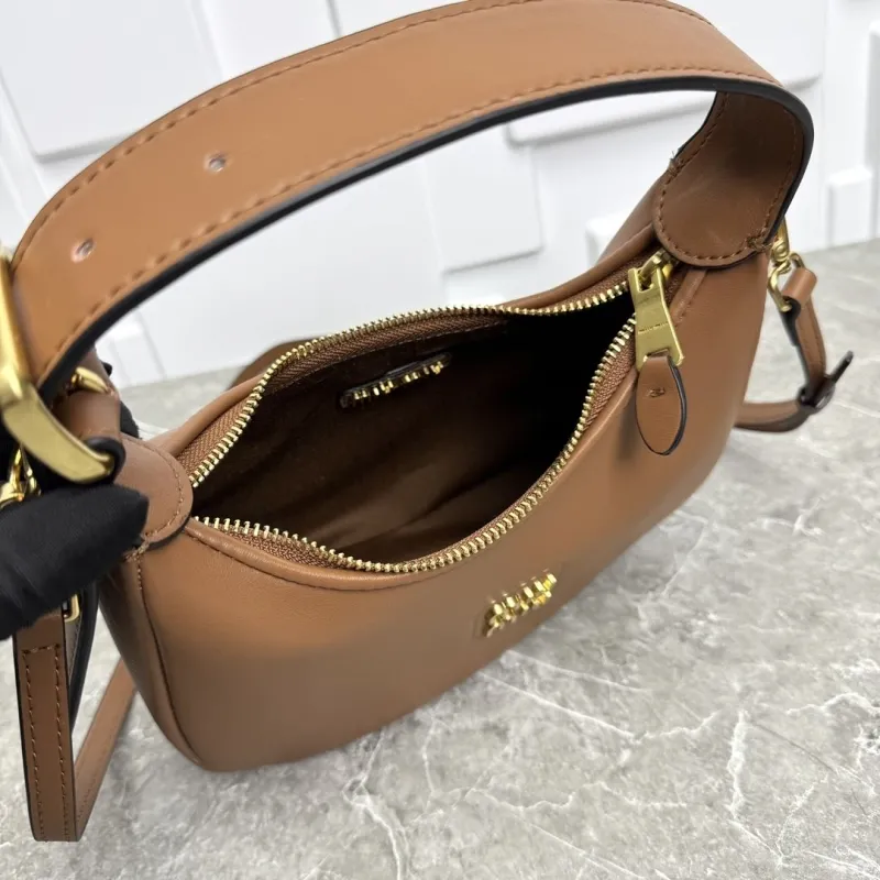 Miu Miu Brown Leather Hobo Shoulder Bag - Image 9
