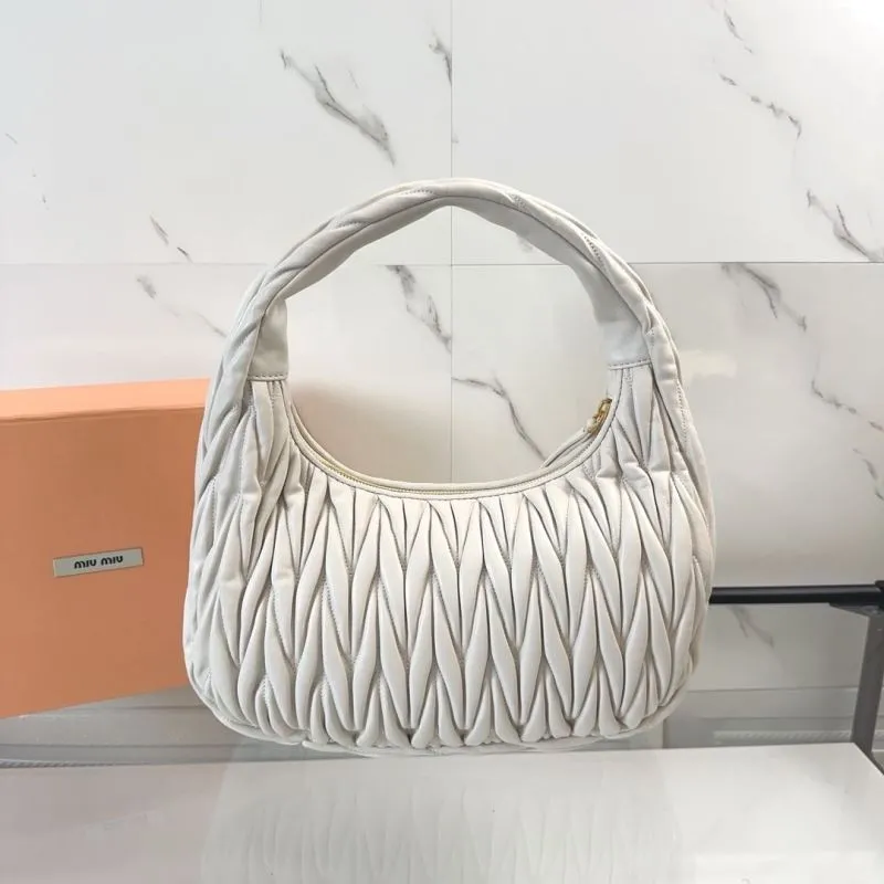 Alternative view of Miu Miu White Top Handle Hobo Bag