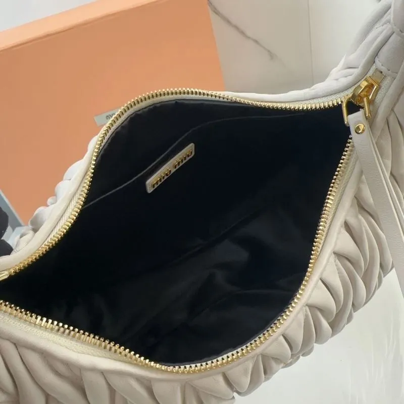 Miu Miu White Top Handle Hobo Bag - Image 7