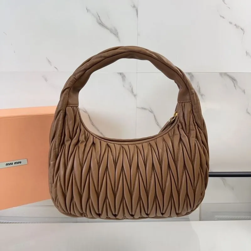 Alternative view of Miu Miu Brown Matelasse Hobo Bag