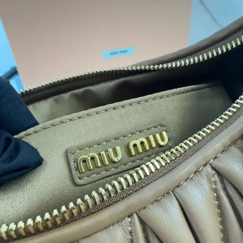 Miu Miu Brown Matelasse Hobo Bag - Image 8