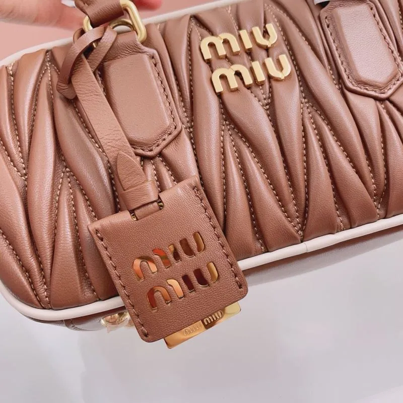 Miu Miu Brown Matelasse Top Handle Crossbody Bag 106 - Image 5