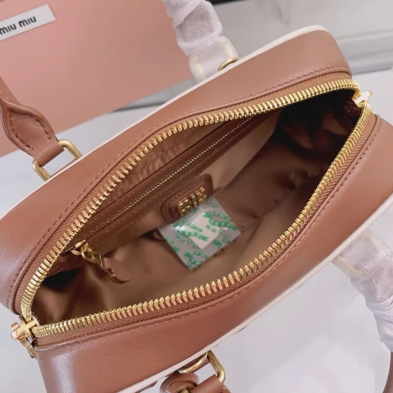 Miu Miu Brown Matelasse Top Handle Crossbody Bag 106 - Image 8