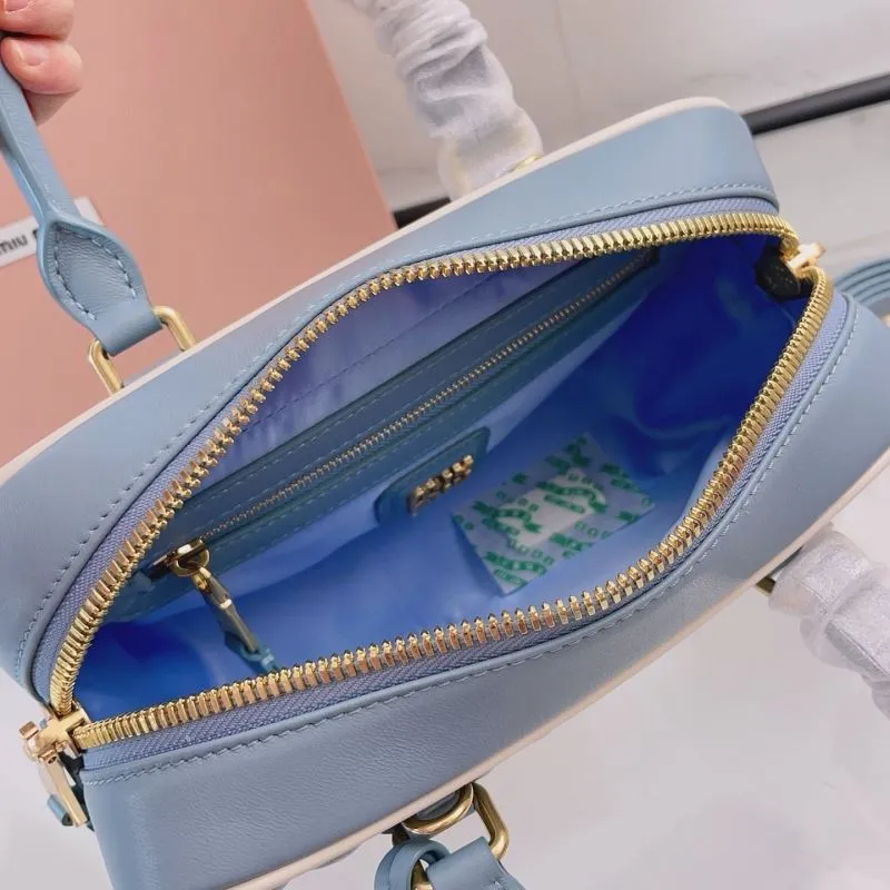 Miu Miu Light Blue Matelasse Top Handle Bag - Image 8