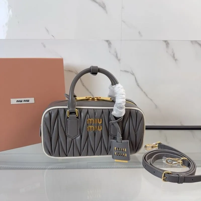 Miu Miu Gray Top Handle Crossbody Bag 108