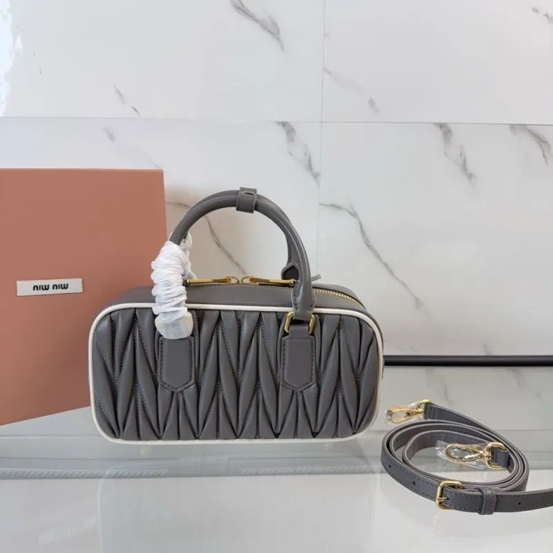 Alternative view of Miu Miu Gray Top Handle Crossbody Bag 108
