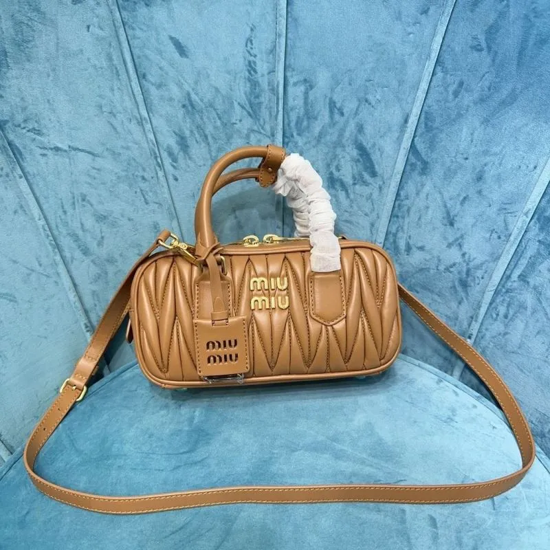 MIU MIU Brown Top Handle Crossbody Bag 113