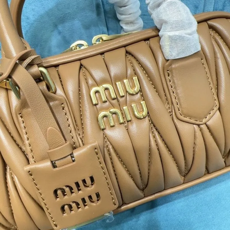 MIU MIU Brown Top Handle Crossbody Bag 113 - Image 4