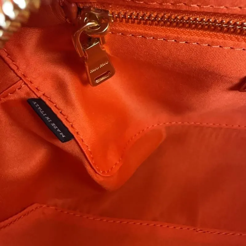 Miu Miu Orange Matelasse Top Handle Crossbody Bag - Image 9