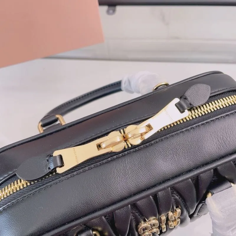 Miu Miu Black Matelasse Top Handle Crossbody Bag - Image 5