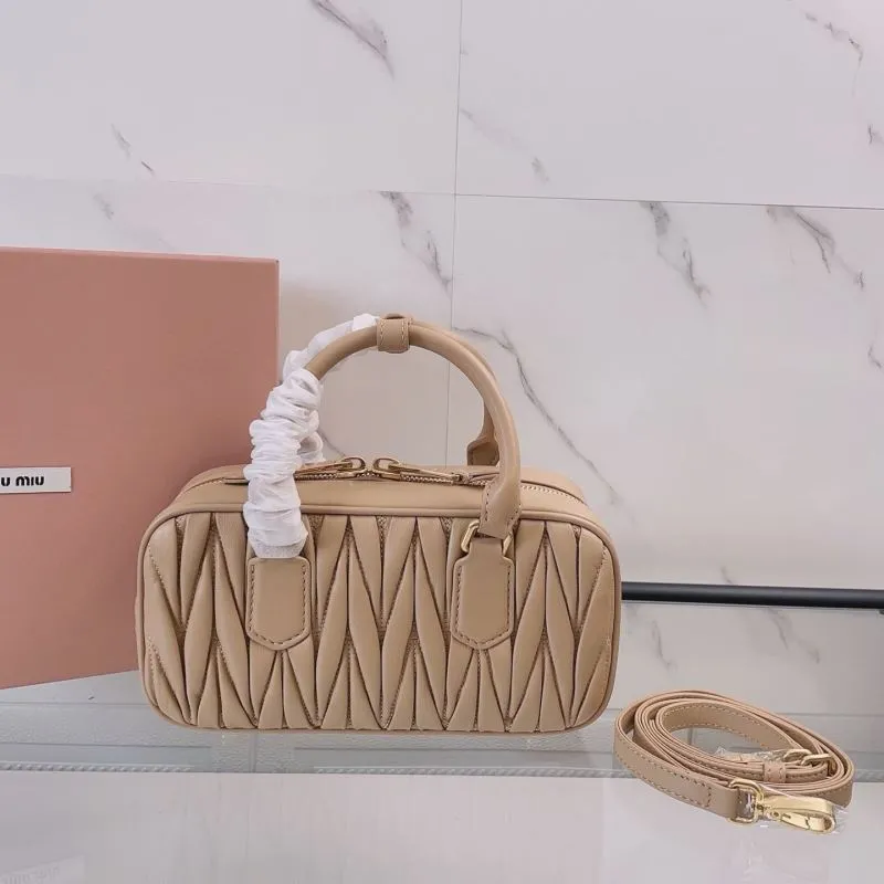 Alternative view of Miu Miu Beige Matelassé Top Handle Crossbody Bag