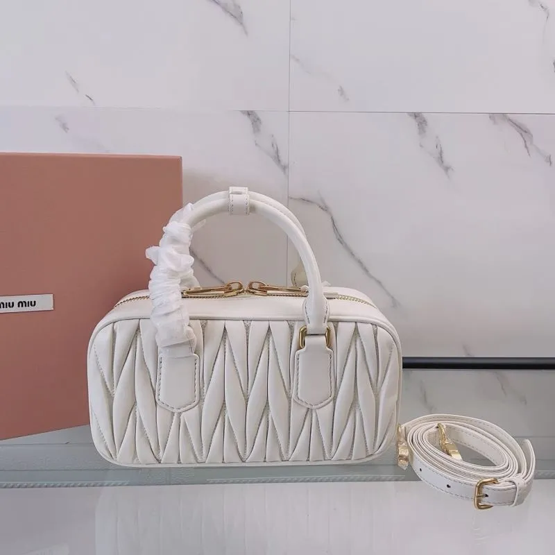 Alternative view of Miu Miu White Matelasse Top Handle Crossbody Bag