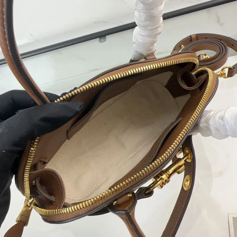 Miu Miu Brown Leather Top Handle Crossbody Bag - Image 7