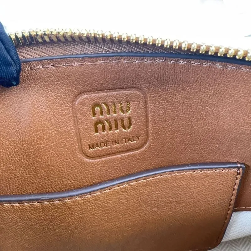 Miu Miu Brown Leather Top Handle Crossbody Bag - Image 8