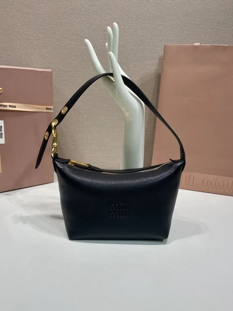 Miu Miu Black Leather Top Handle Bag 128