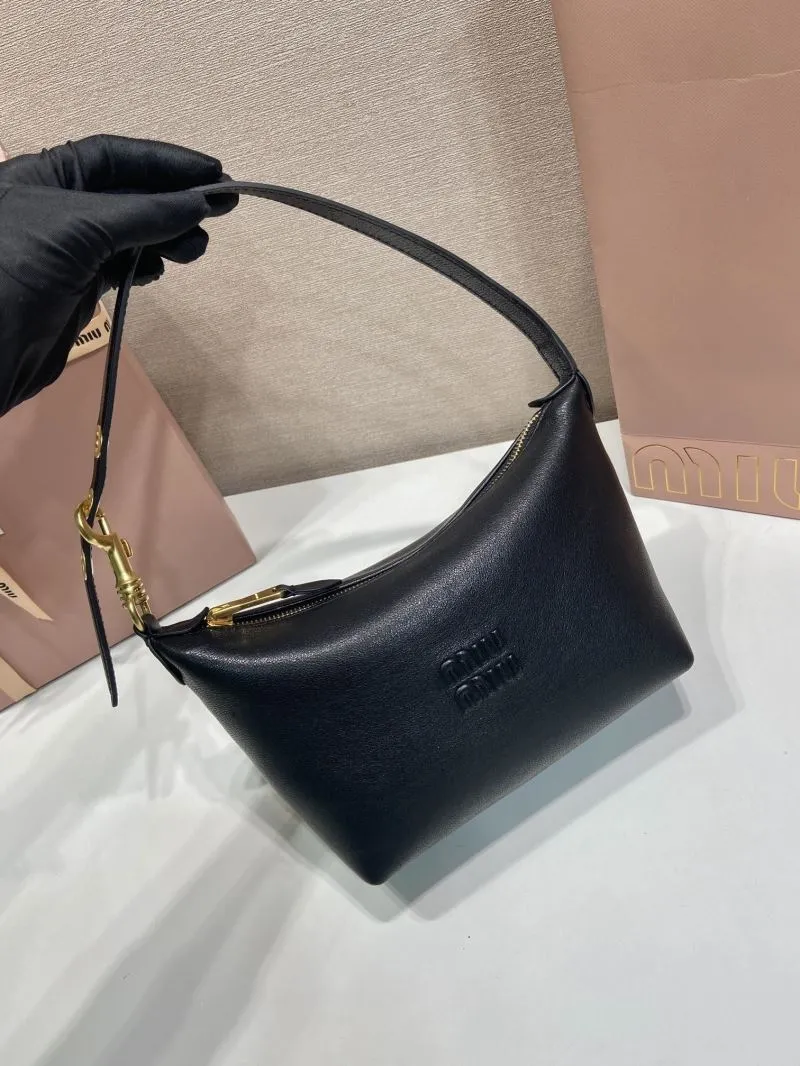 Miu Miu Black Leather Top Handle Bag 128 - Image 3
