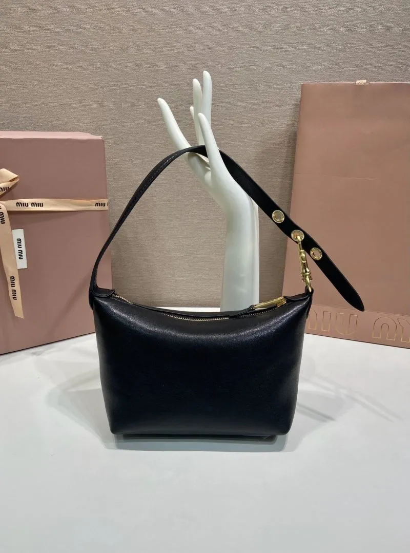 Miu Miu Black Leather Top Handle Bag 128 - Image 4