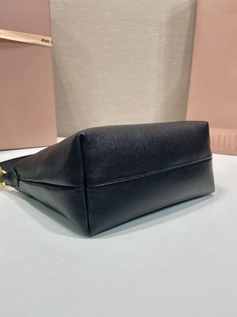 Miu Miu Black Leather Top Handle Bag 128 - Image 6