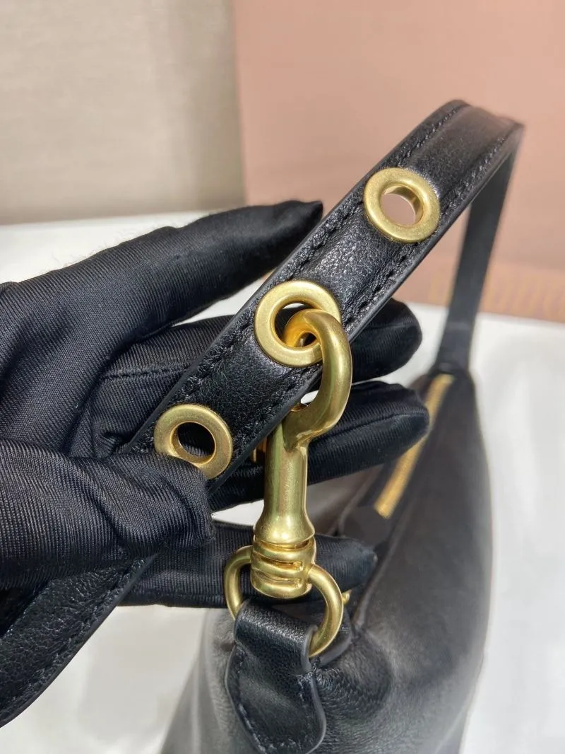 Miu Miu Black Leather Top Handle Bag 128 - Image 7