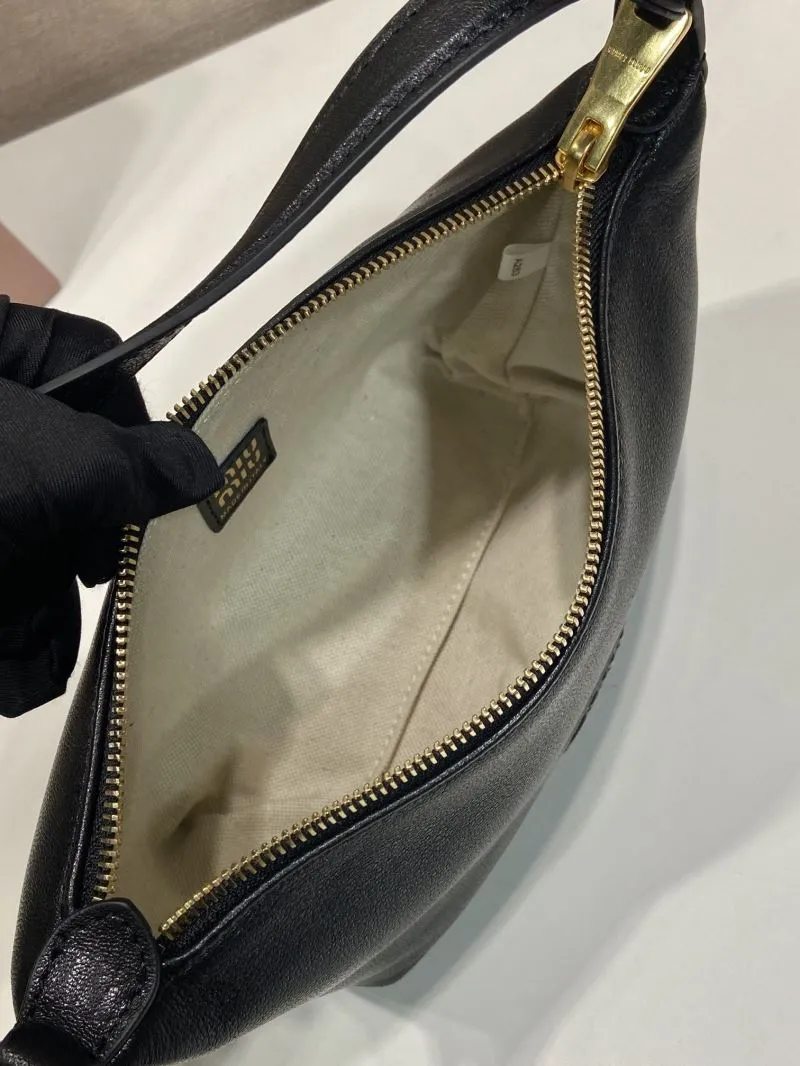 Miu Miu Black Leather Top Handle Bag 128 - Image 8