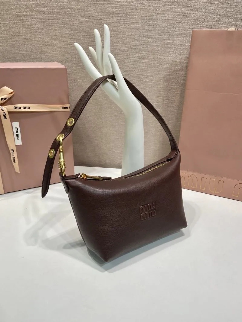 Alternative view of Miu Miu Brown Leather Top Handle Bag