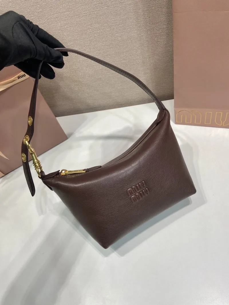 Miu Miu Brown Leather Top Handle Bag - Image 3