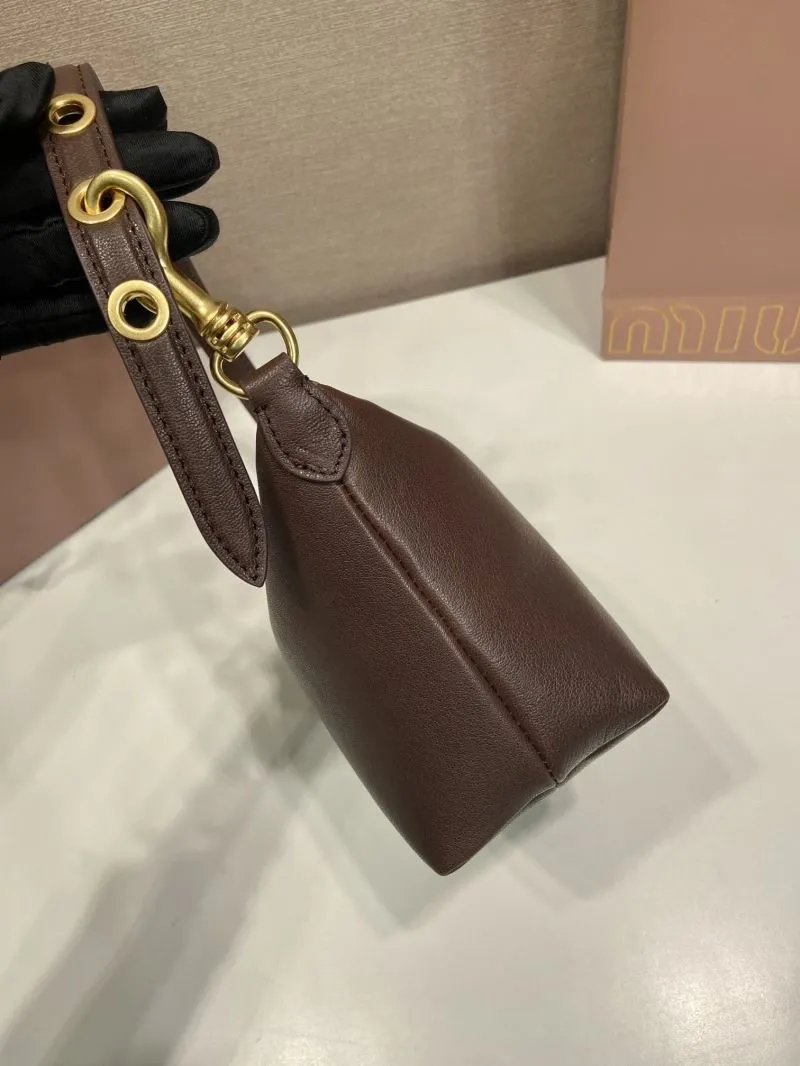 Miu Miu Brown Leather Top Handle Bag - Image 5