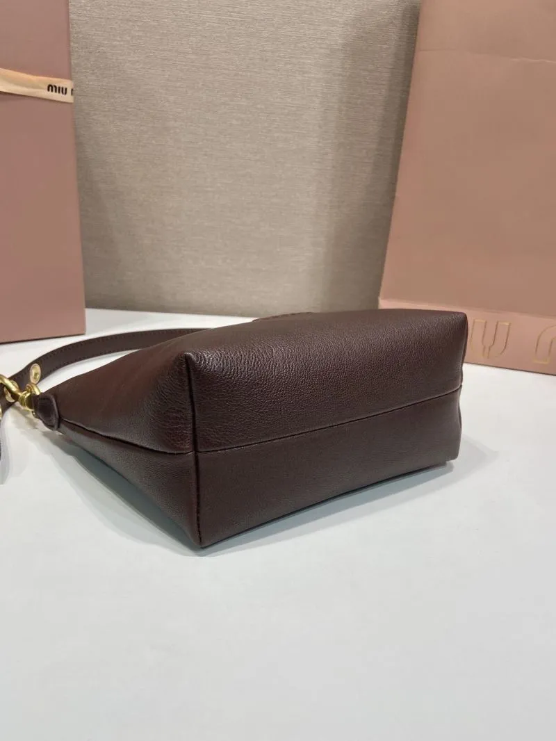 Miu Miu Brown Leather Top Handle Bag - Image 6