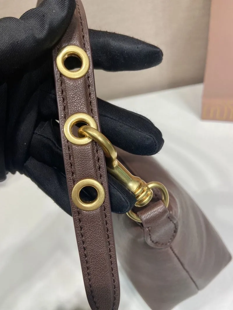 Miu Miu Brown Leather Top Handle Bag - Image 7