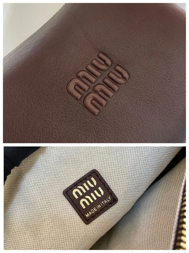 Miu Miu Brown Leather Top Handle Bag - Image 9
