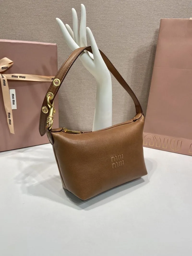 Alternative view of Miu Miu Brown Leather Top Handle Bag