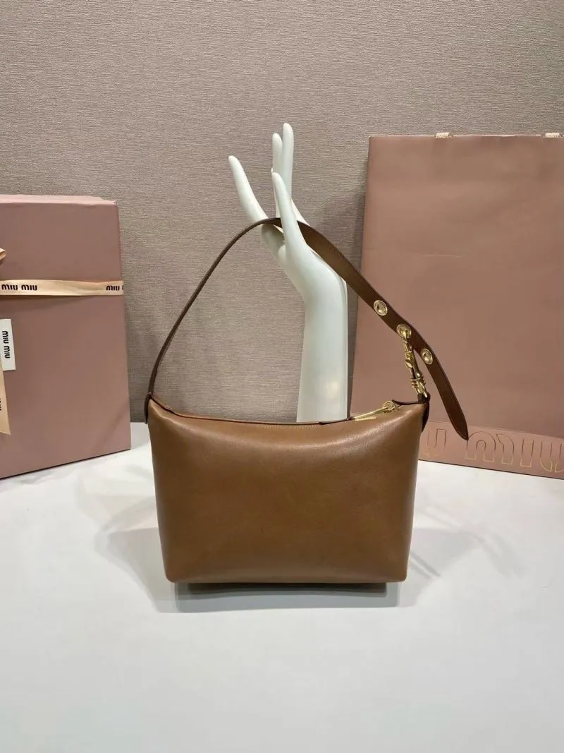 Miu Miu Brown Leather Top Handle Bag - Image 4