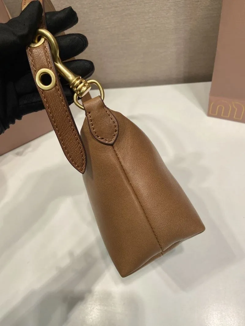 Miu Miu Brown Leather Top Handle Bag - Image 5