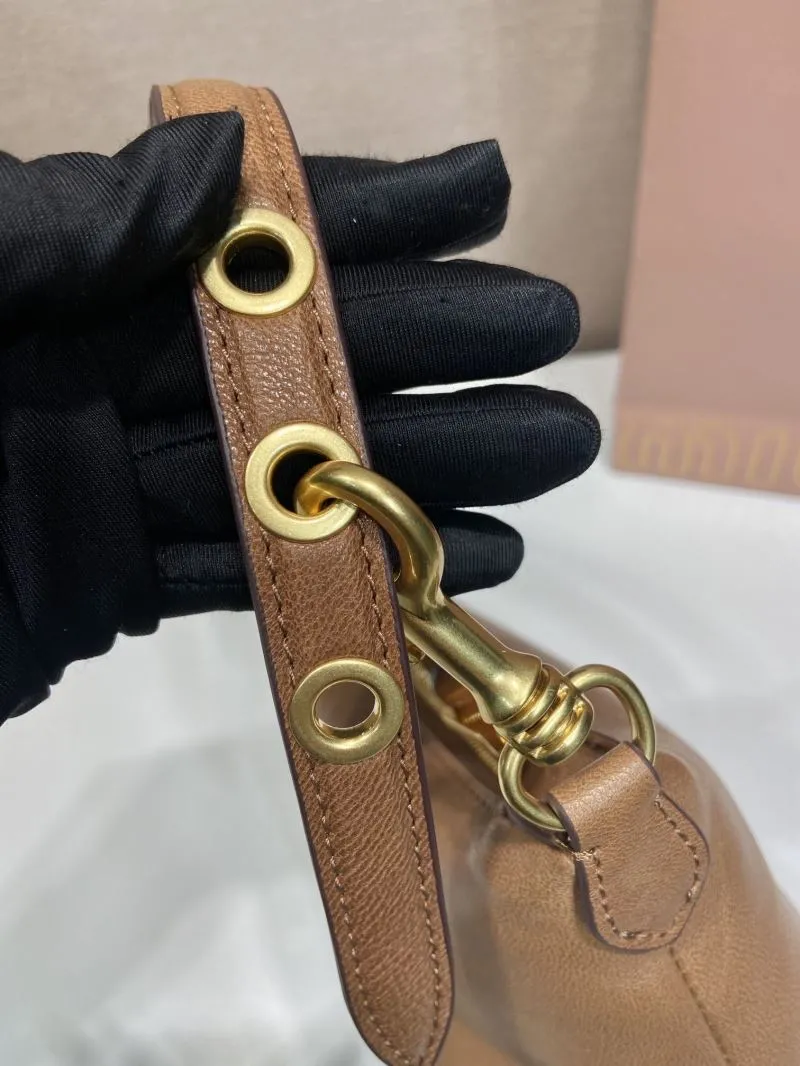 Miu Miu Brown Leather Top Handle Bag - Image 7
