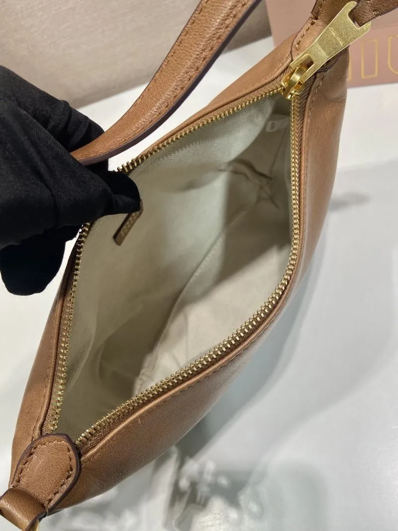 Miu Miu Brown Leather Top Handle Bag - Image 8