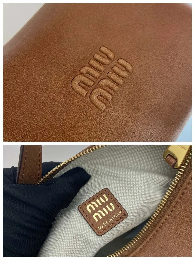Miu Miu Brown Leather Top Handle Bag - Image 9