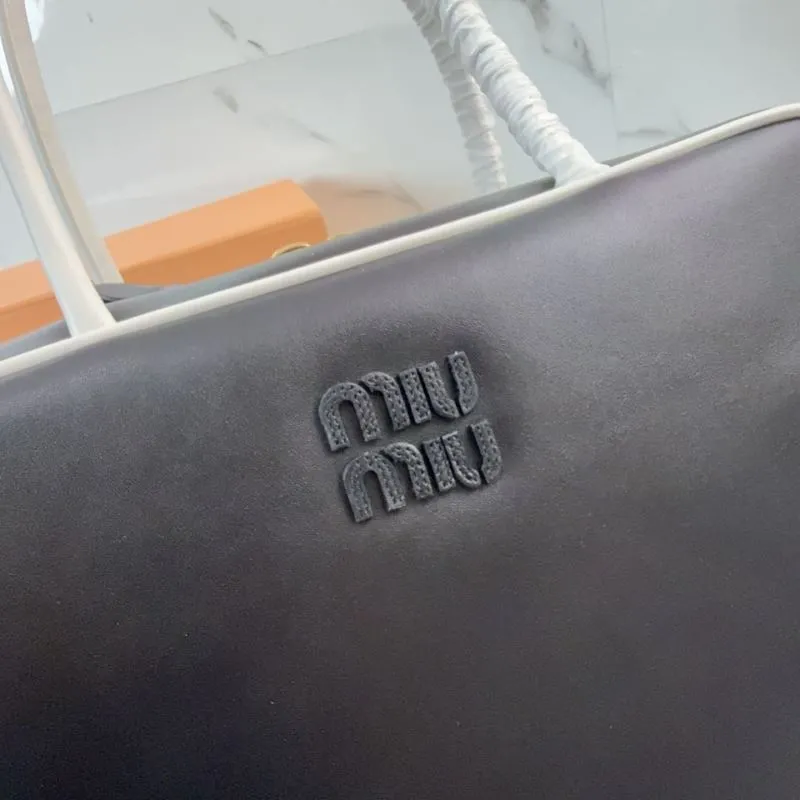 Miu Miu Black White Trim Top Handle Bag 131 - Image 4