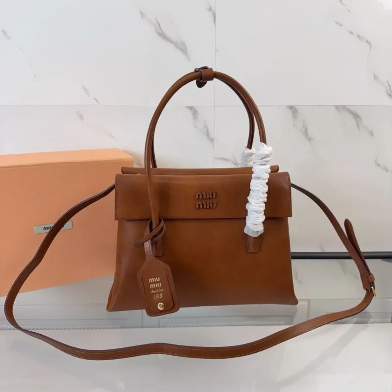 Miu Miu Brown Top Handle Bag 135