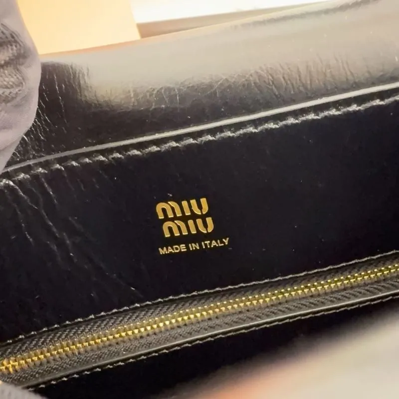 Miu Miu Black Leather Top Handle Bag 136 - Image 9