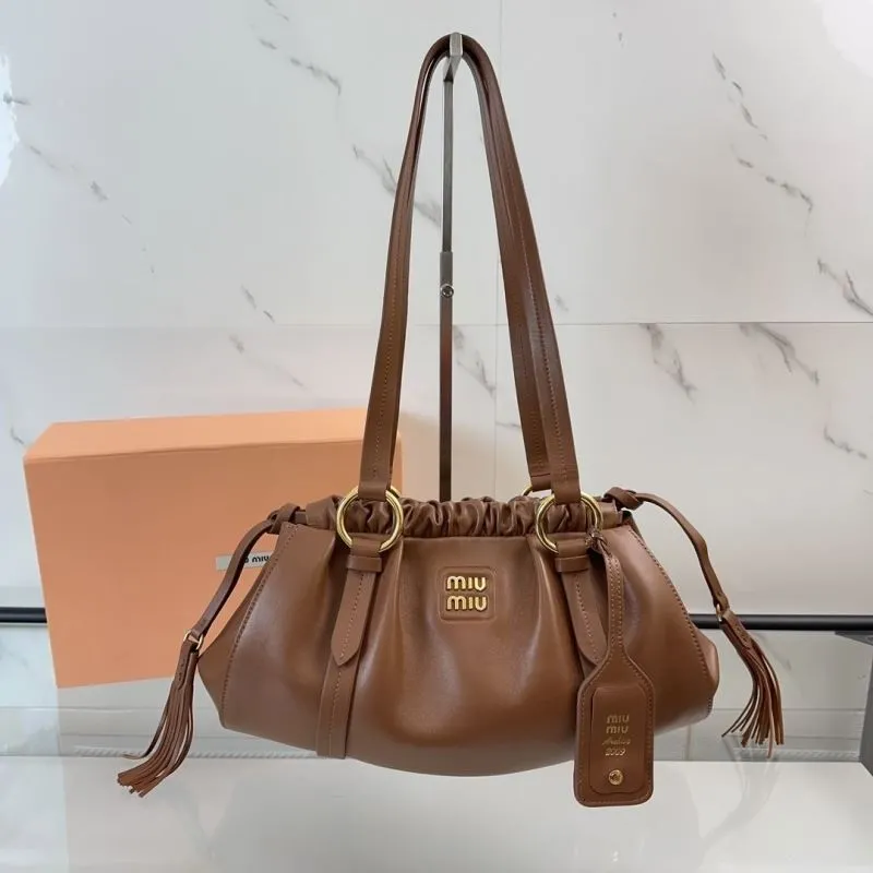 Miu Miu Brown Leather Shoulder Bag 138