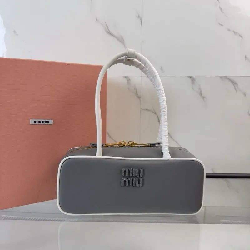 Miu Miu Gray Top Handle Bag