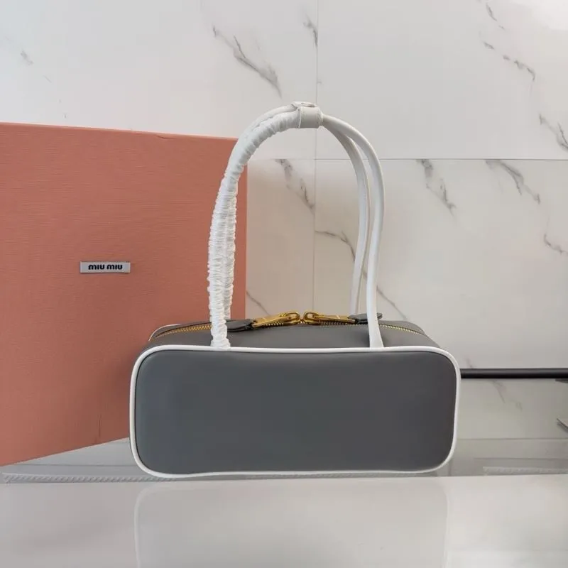 Alternative view of Miu Miu Gray Top Handle Bag