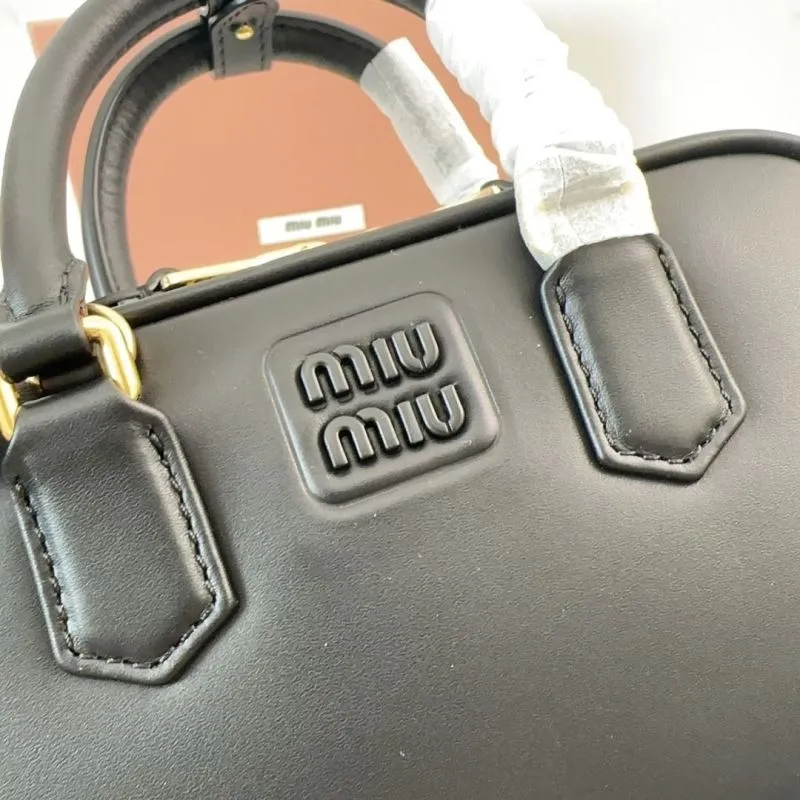 Miu Miu Black Top Handle Crossbody Bag - Image 4