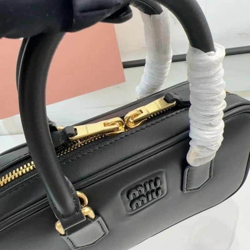 Miu Miu Black Top Handle Crossbody Bag - Image 5